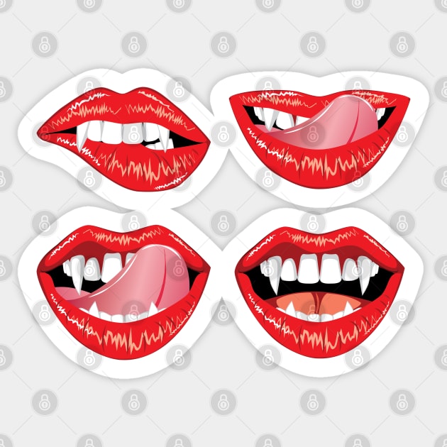 Glamour vampire lips Sticker by AnnArtshock